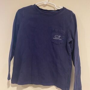Vineyard Vines Kids Dark Blue Long Sleeve Tee